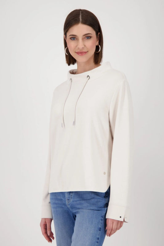 Stand Up Collar Sweatshirt | Oat Milk