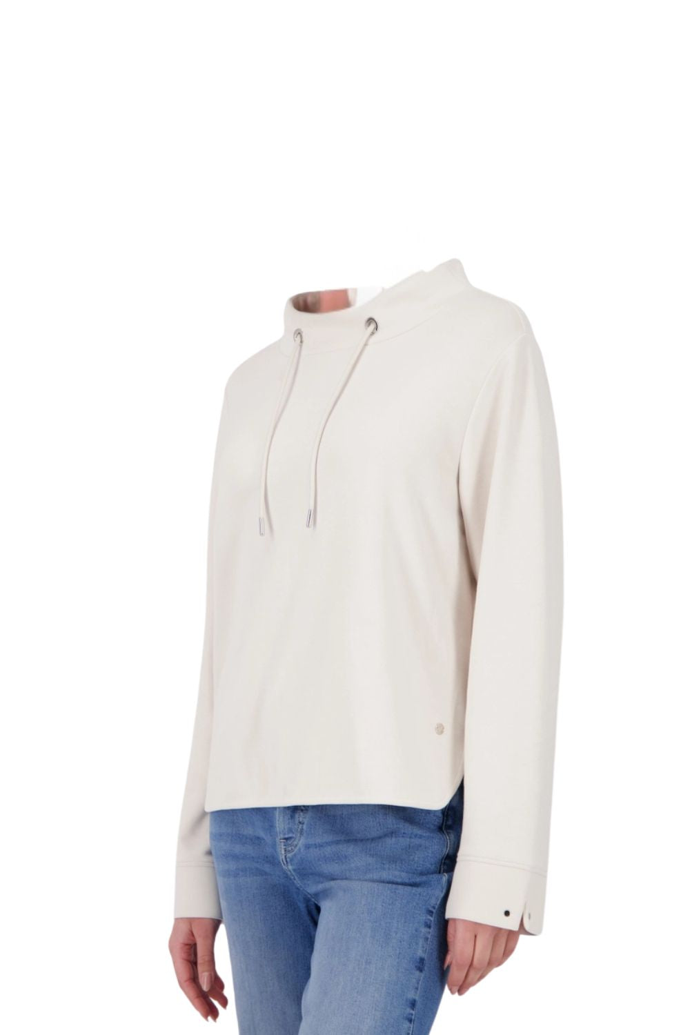 Stand Up Collar Sweatshirt | Oat Milk