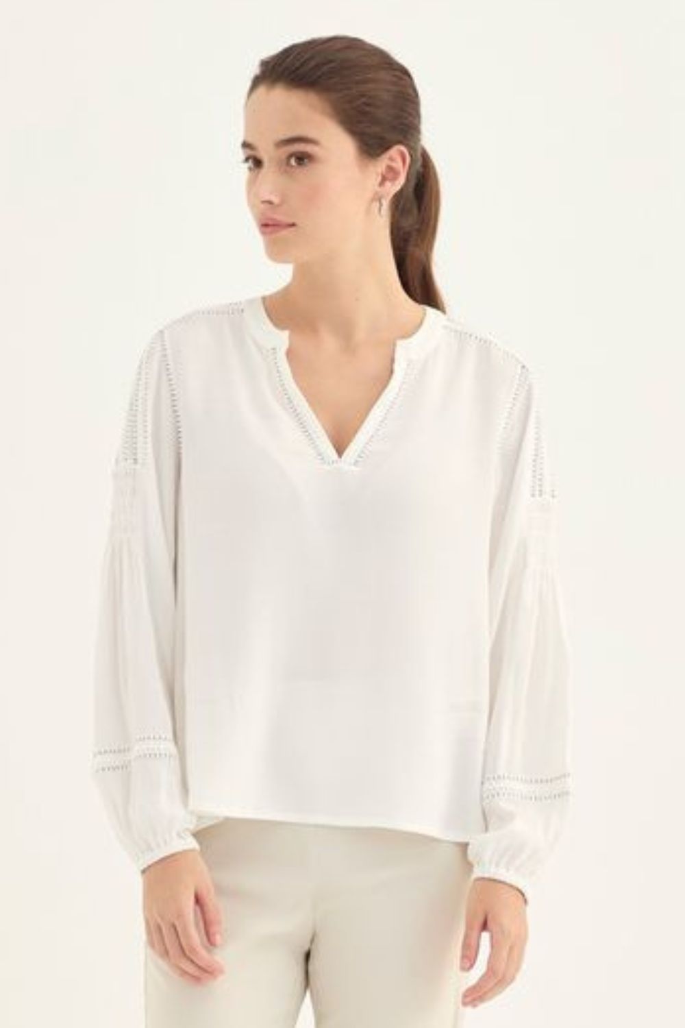 Myra Blouse | Chalk