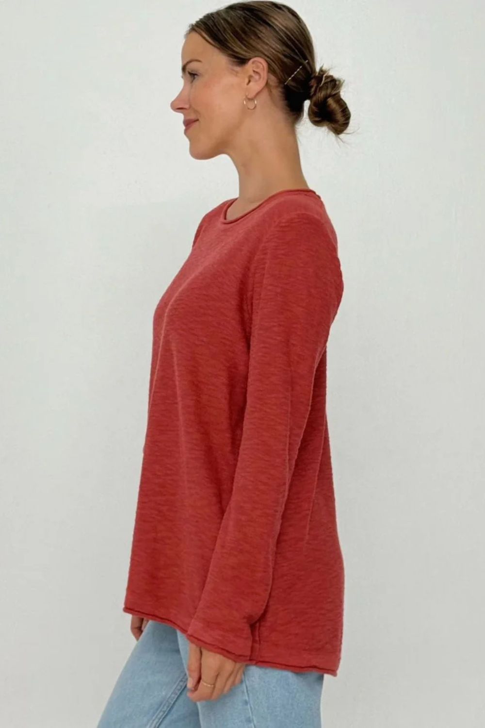 Paloma Pocket Knit Top  | Terracotta