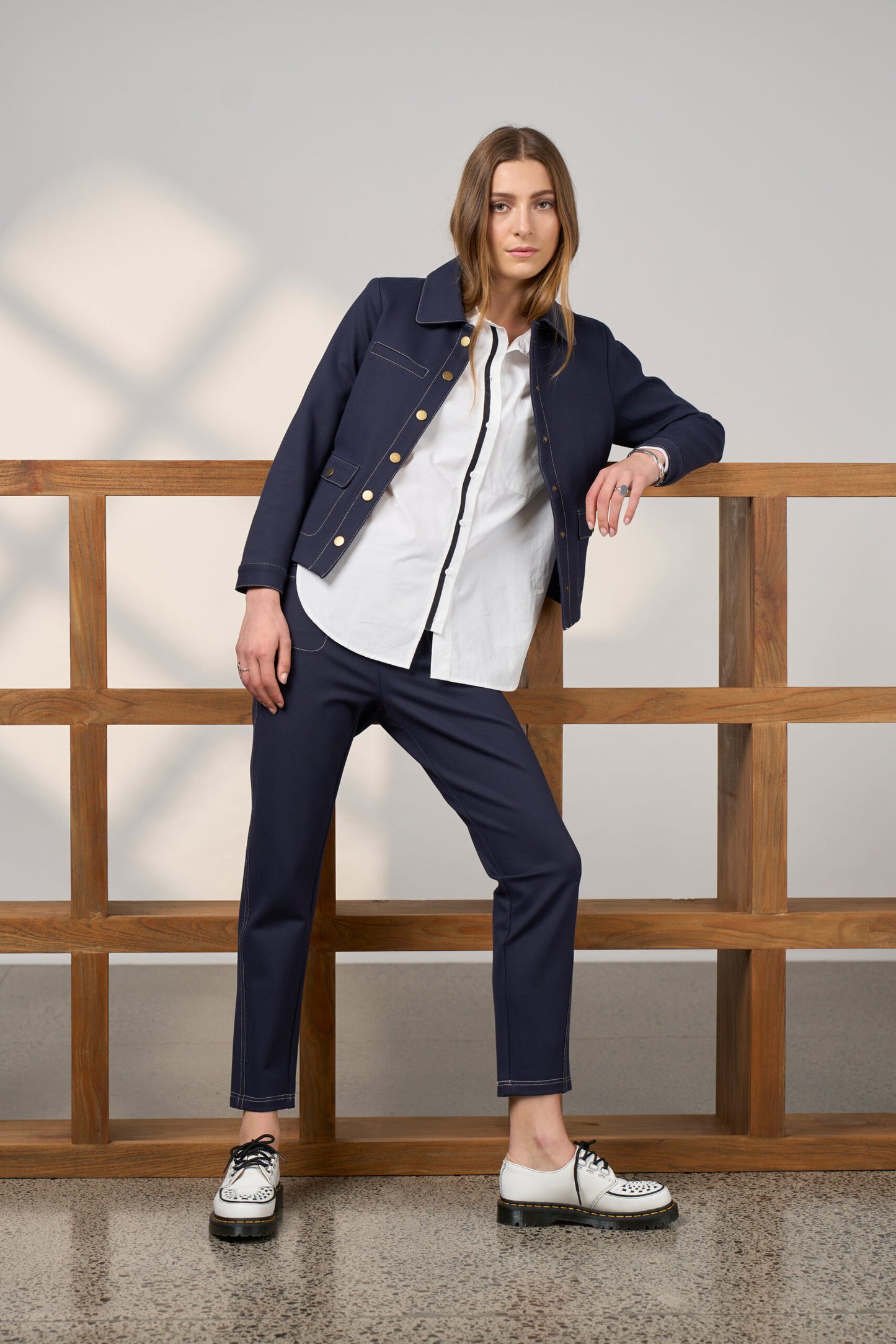 Mixed Media Shirt | White