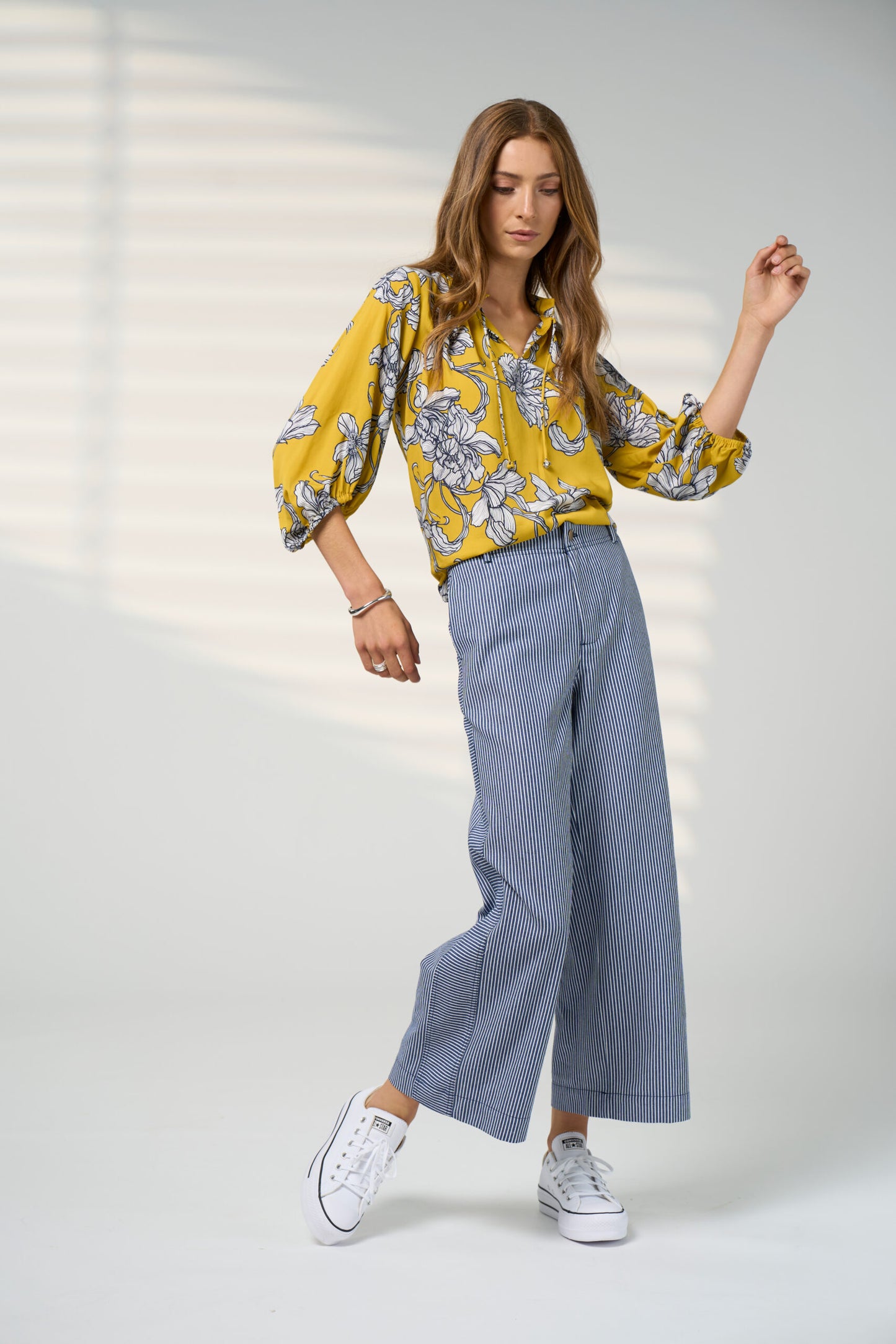 Blue Print Blouse | Citron Multi