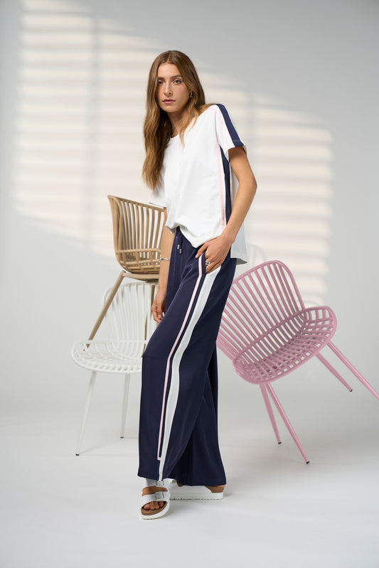 Contour Pant | Navy/Blush