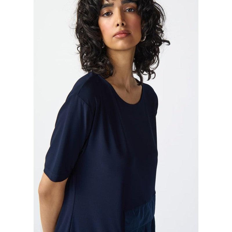 Silky Knit Cocoon Dress | Midnight Blue-Joseph Ribkoff-Shop 12 Bendigo