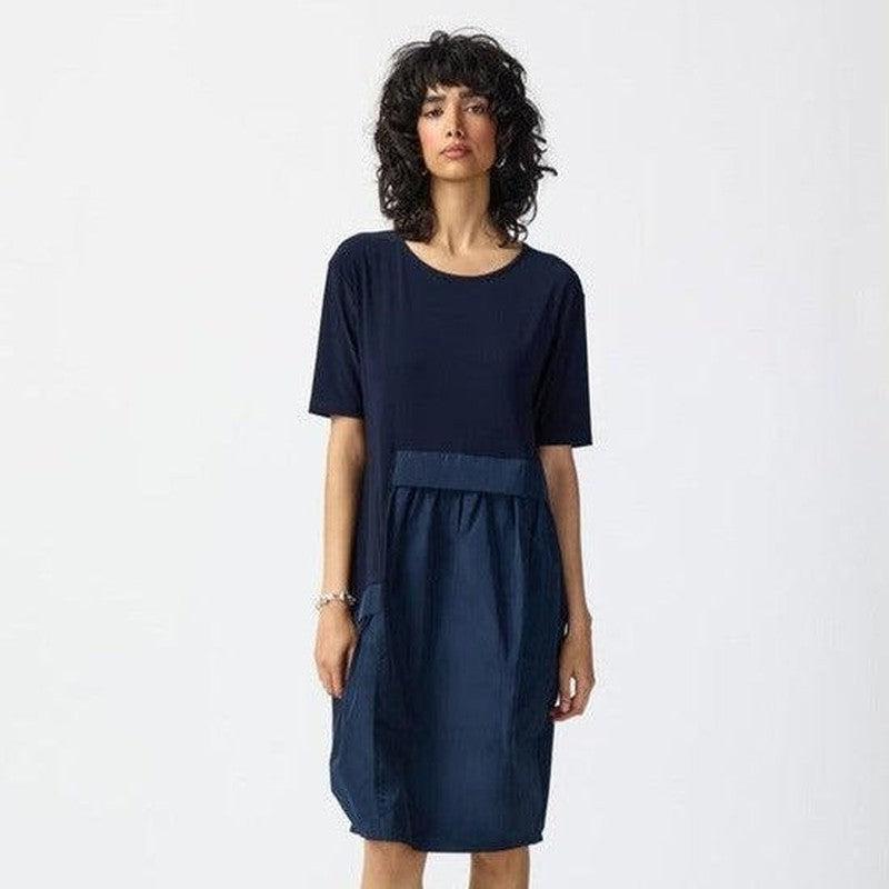 Silky Knit Cocoon Dress | Midnight Blue-Joseph Ribkoff-Shop 12 Bendigo