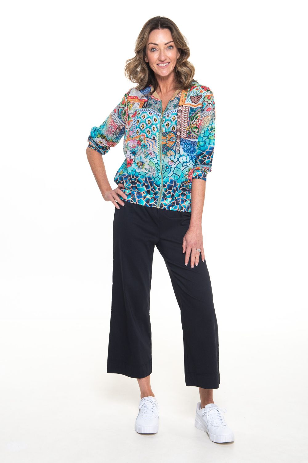 Diaz Bomber Jacket | Cobalt Mosaic