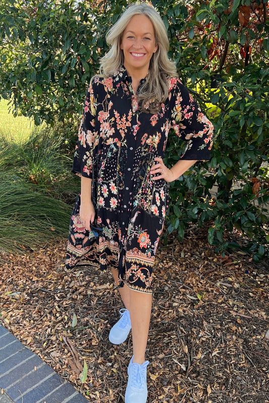 Celeste Button Through Dress | Eternal Garden