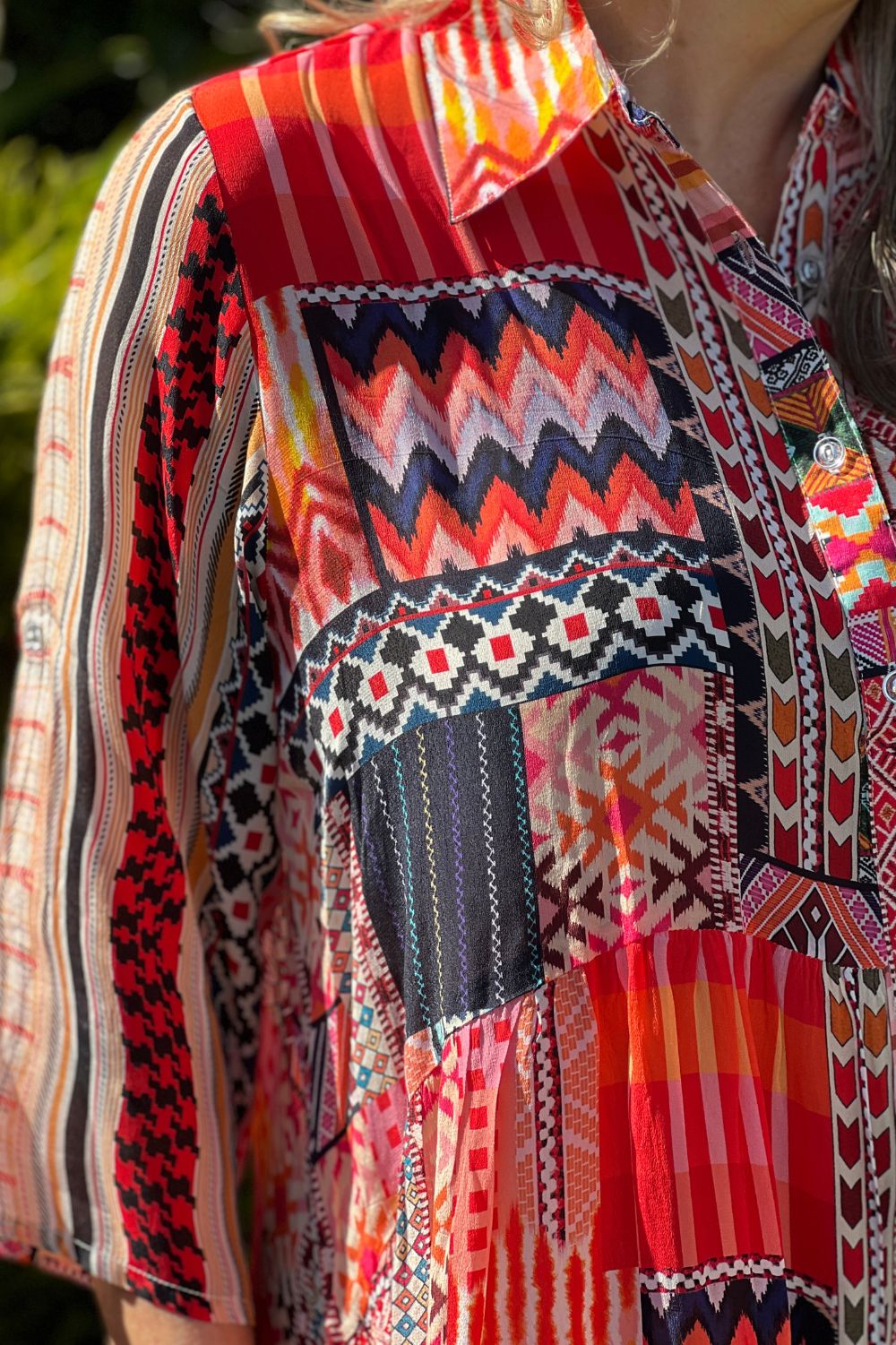 Celeste Button Through Dress | Tequila Sunrise