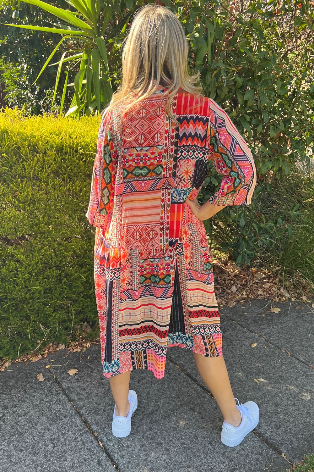Celeste Button Through Dress | Tequila Sunrise