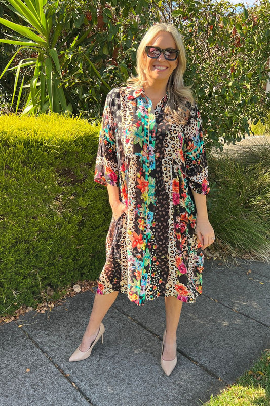 Celeste Button Through Dress | Wild Muse