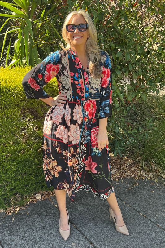 Erin V-Neck Dress | Indigo Dahlia