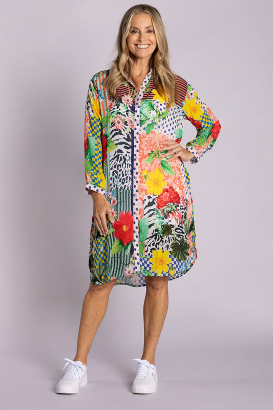 Imogen Shirt Dress | Savanna Bloom