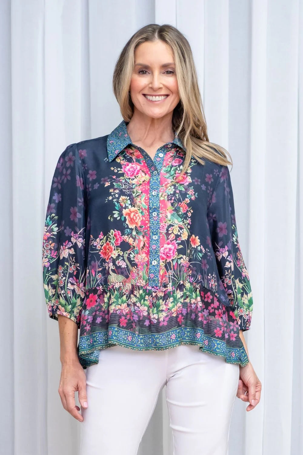 Sabrina Shirt | Fuchsia Pavilion