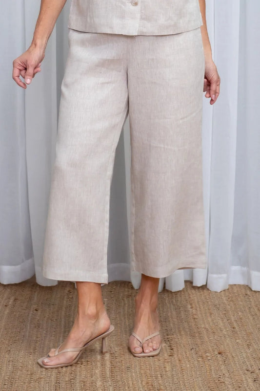 Layla Wide Leg Pant |Natural
