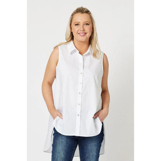 Threadz Sleeveless Shirt | White_Shop 12