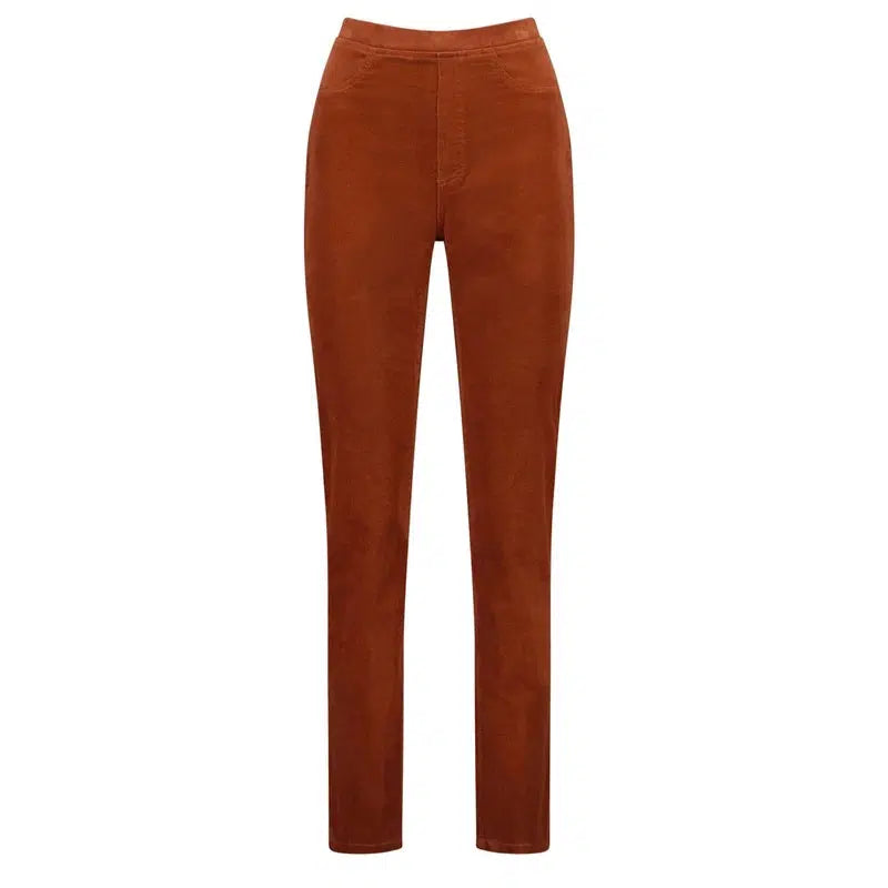 Vassalli Slim Leg Full Length Cord Pull On | Bronze-Vassalli-Shop 12 Bendigo