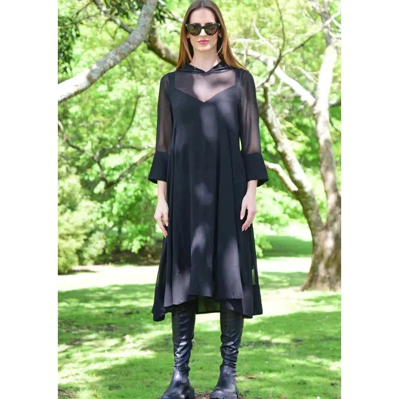 Soft Serve Dress | Black-Curate By Trelise Cooper-Shop 12 Bendigo