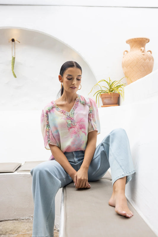 Sunset Ruffle Top | Sunset