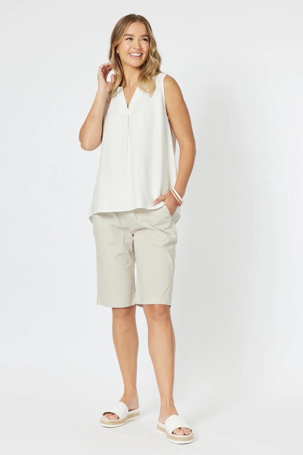 Santorini Short | Stone