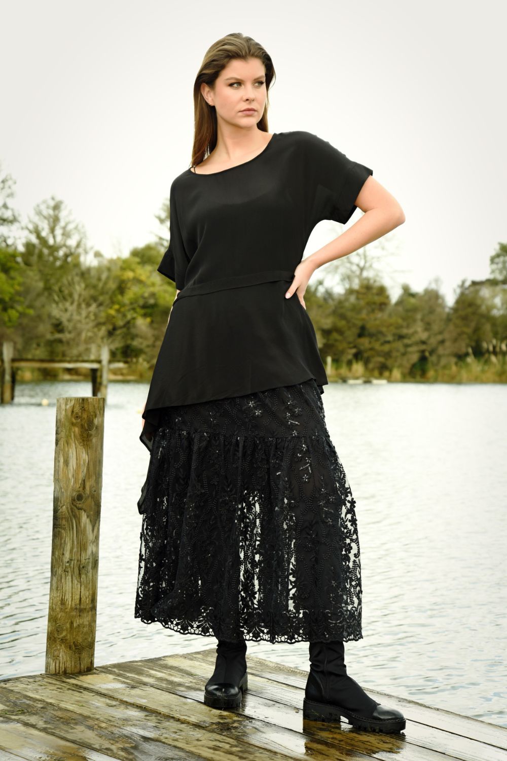Skirt Em Say | Black Sequin
