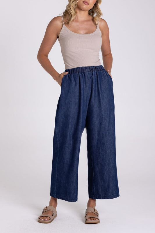 Denim 3/4 Culotte | Dark Denim