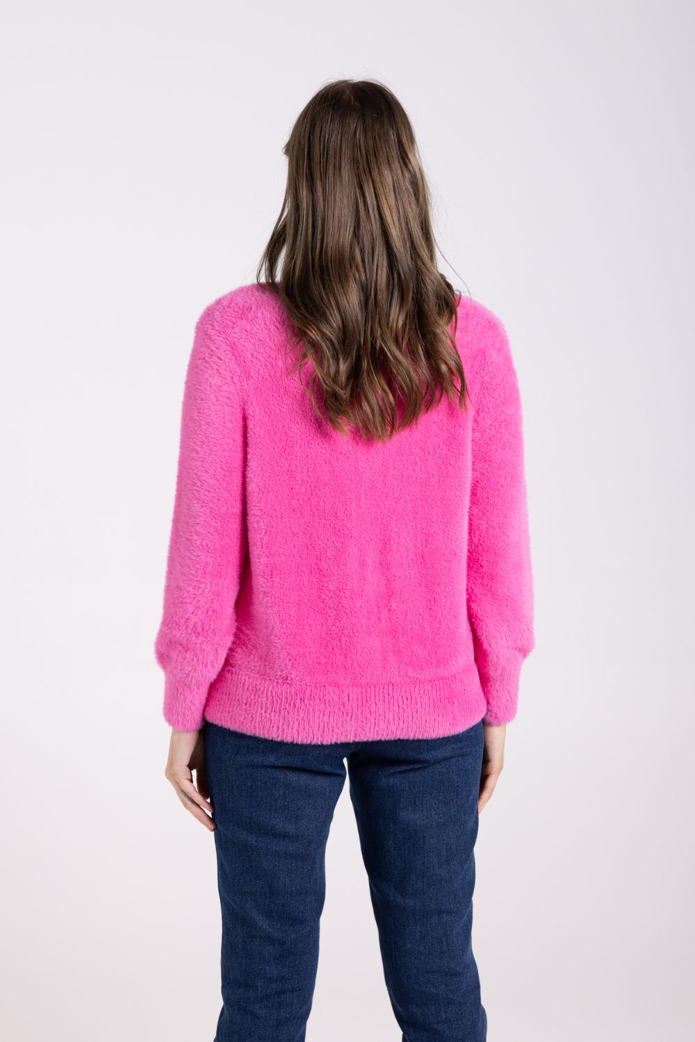 Fluffy Cardigan | Bright Pink