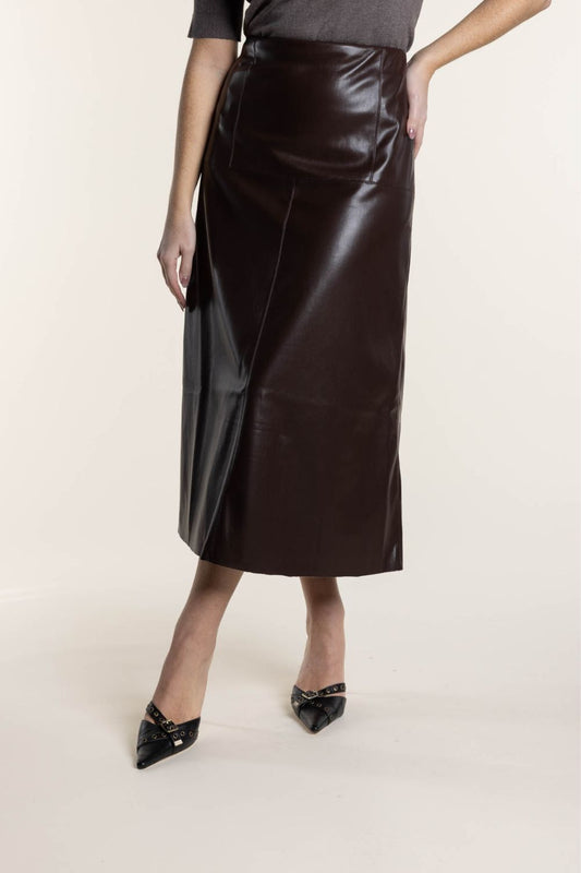 Two T's Faux Leather Skirt | Coco_Shop12