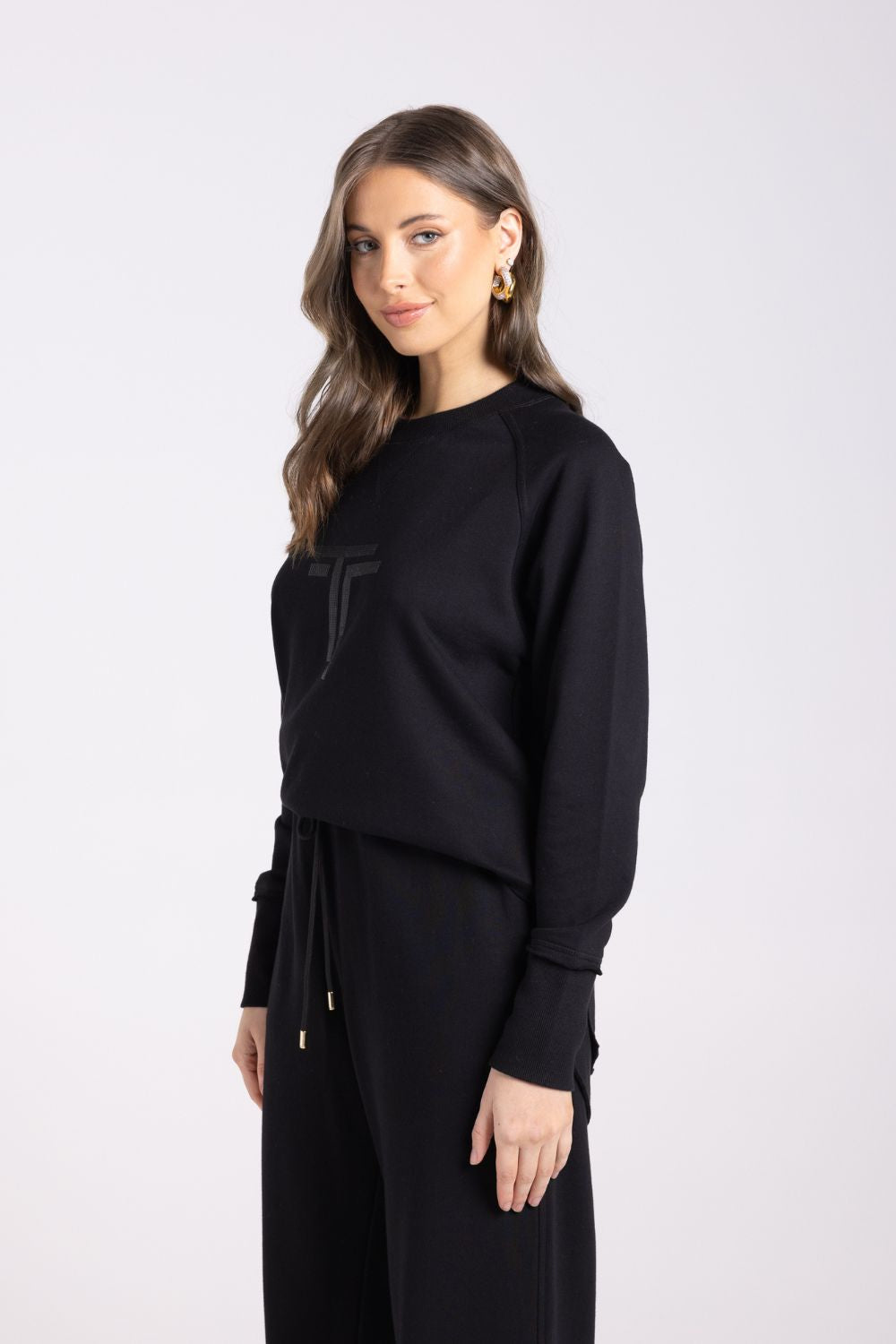 Scoop Hem Sweat | Black