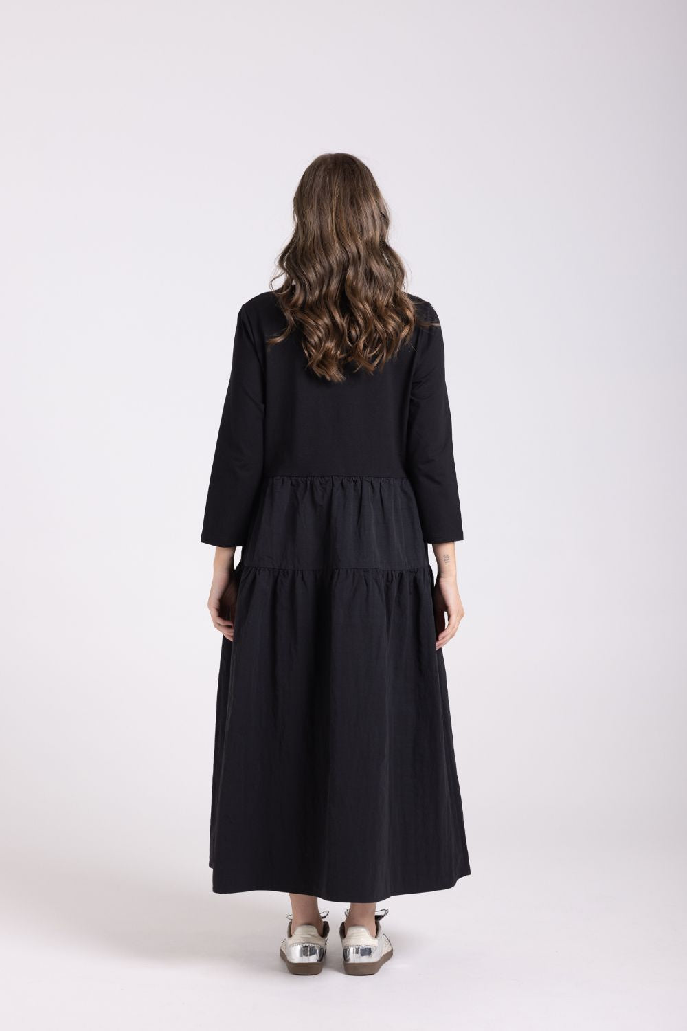 Crushed Lux Dress | Black