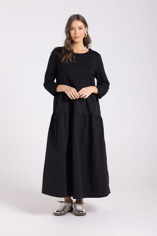 Crushed Lux Dress | Black