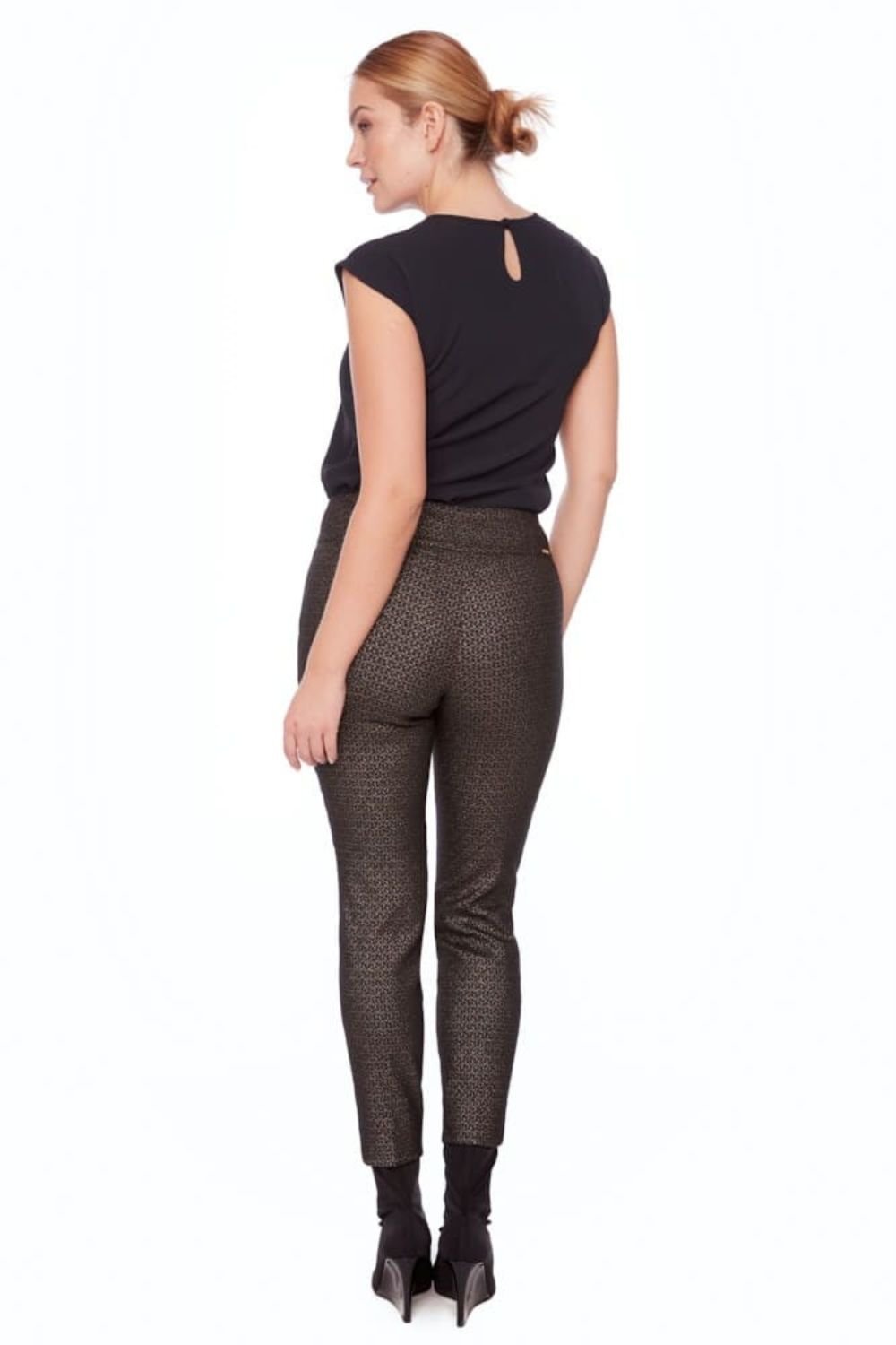 Goldy Petal-Slit Techno Ankle Pant | Goldy