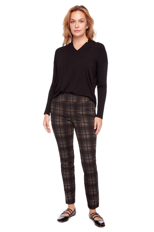 Ballina Plaid Ponte Full Length Pant | Ballina