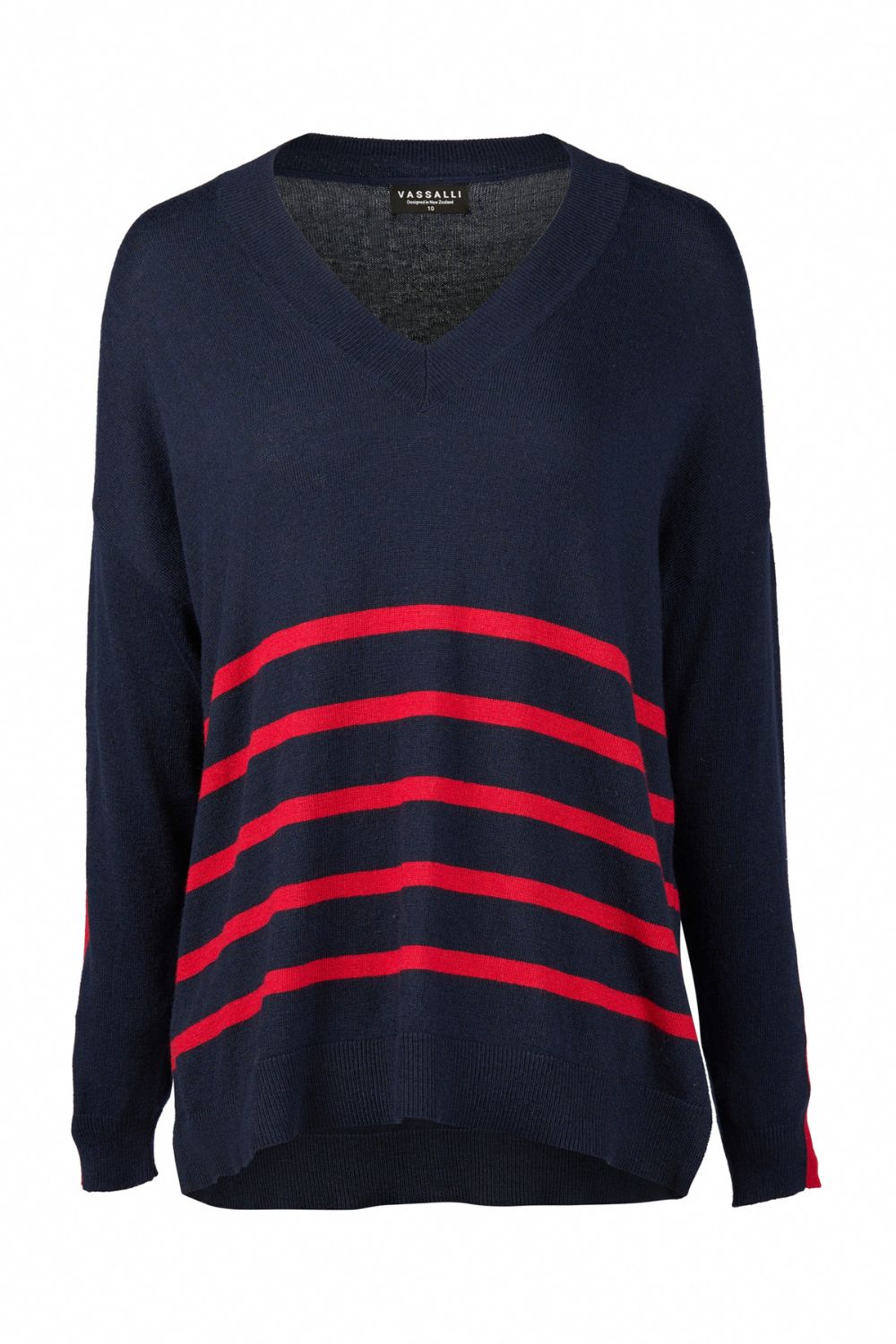 Aston Stripe Jumper | Red/Navy