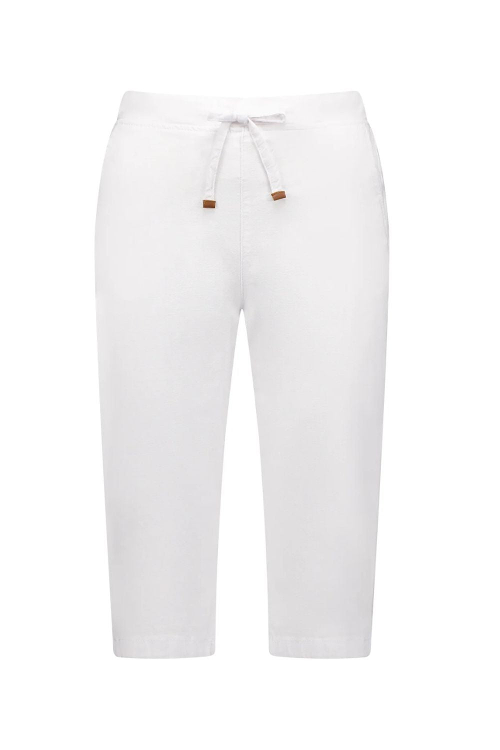 Below Knee Slim Pant | White