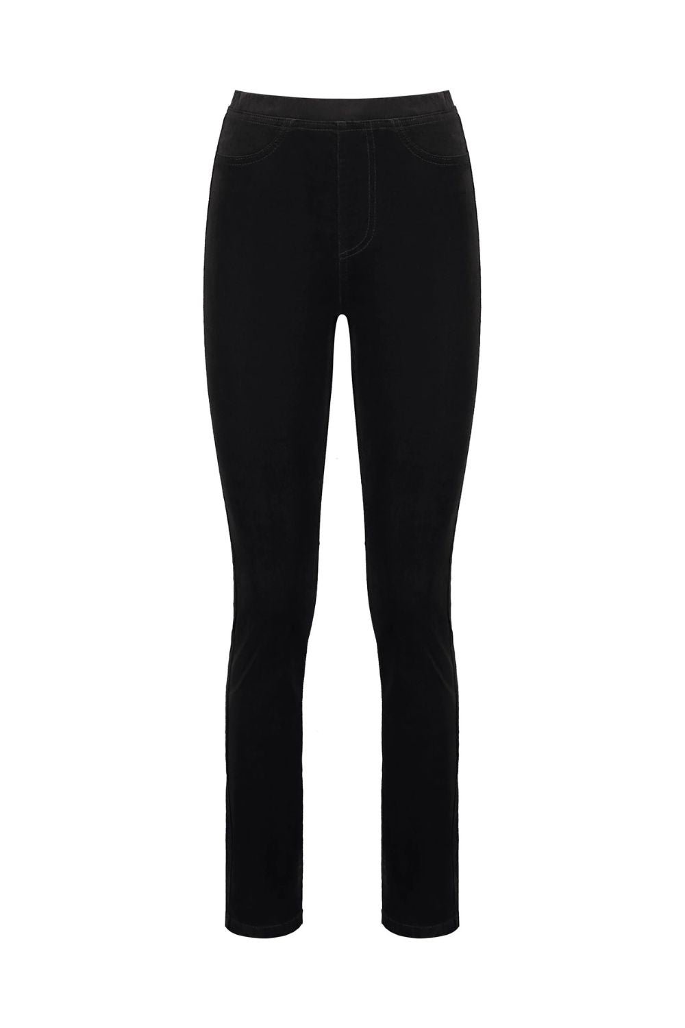 Slim Leg Cord Pull On | Black