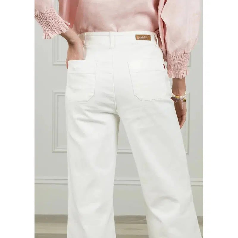 Wanda Denim Pant | White-Zjoosh-Shop 12 Bendigo