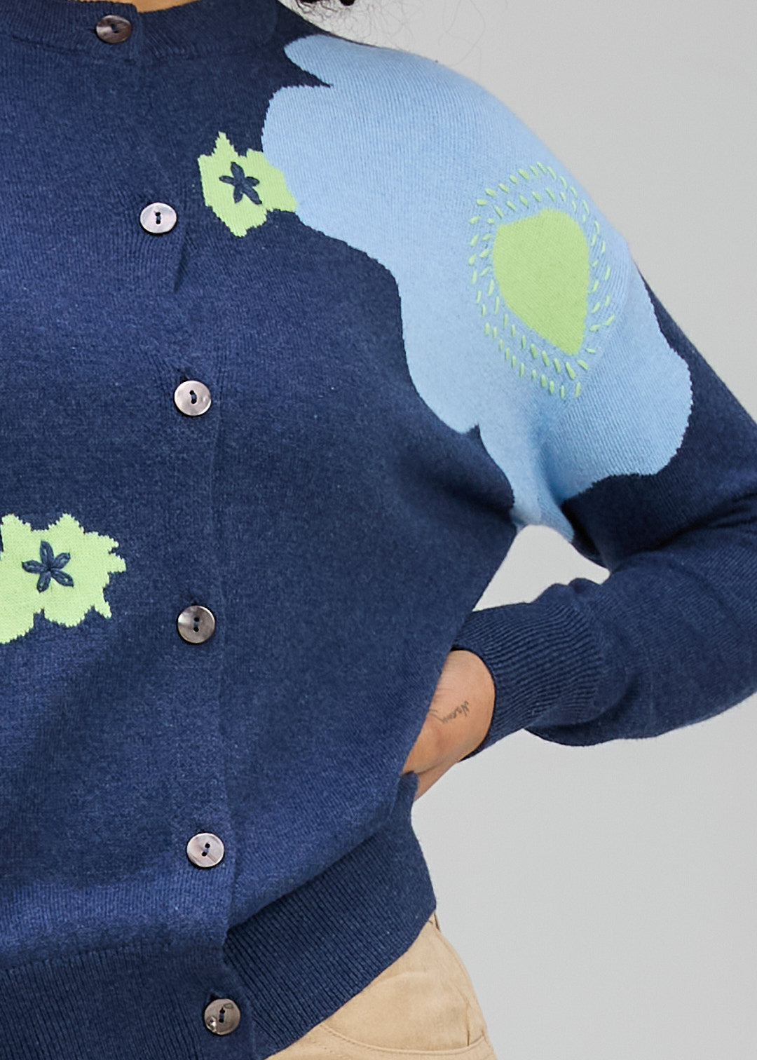 Petal Play Cardi | Denim