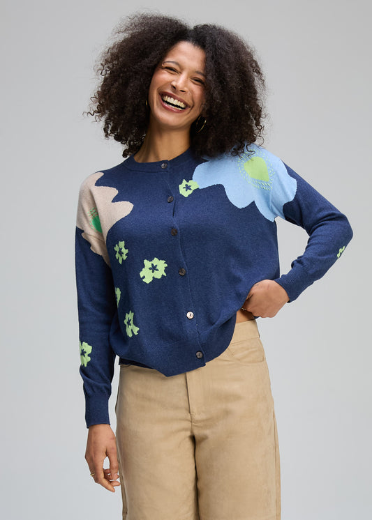 Petal Play Cardi | Denim