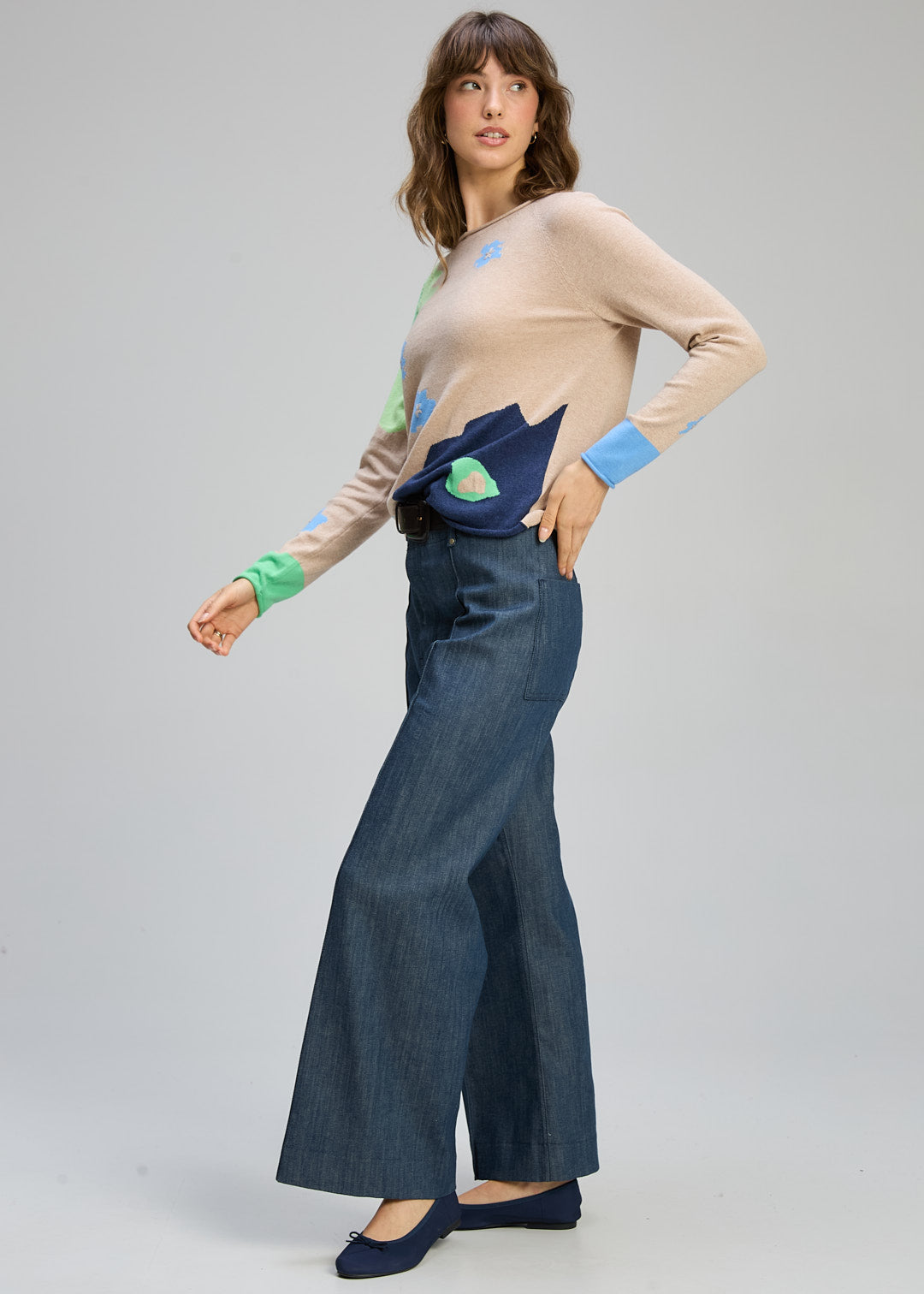 Petal Play Jumper | Almond