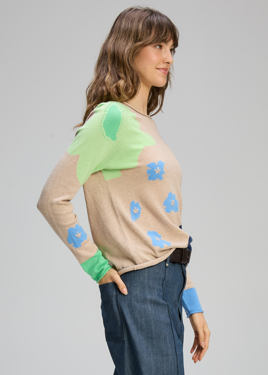 Petal Play Jumper | Almond