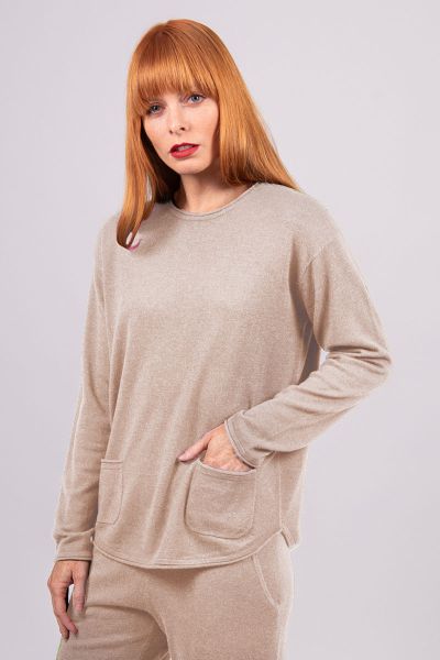 Roll Trim Relaxed Jumper | Oatmeal