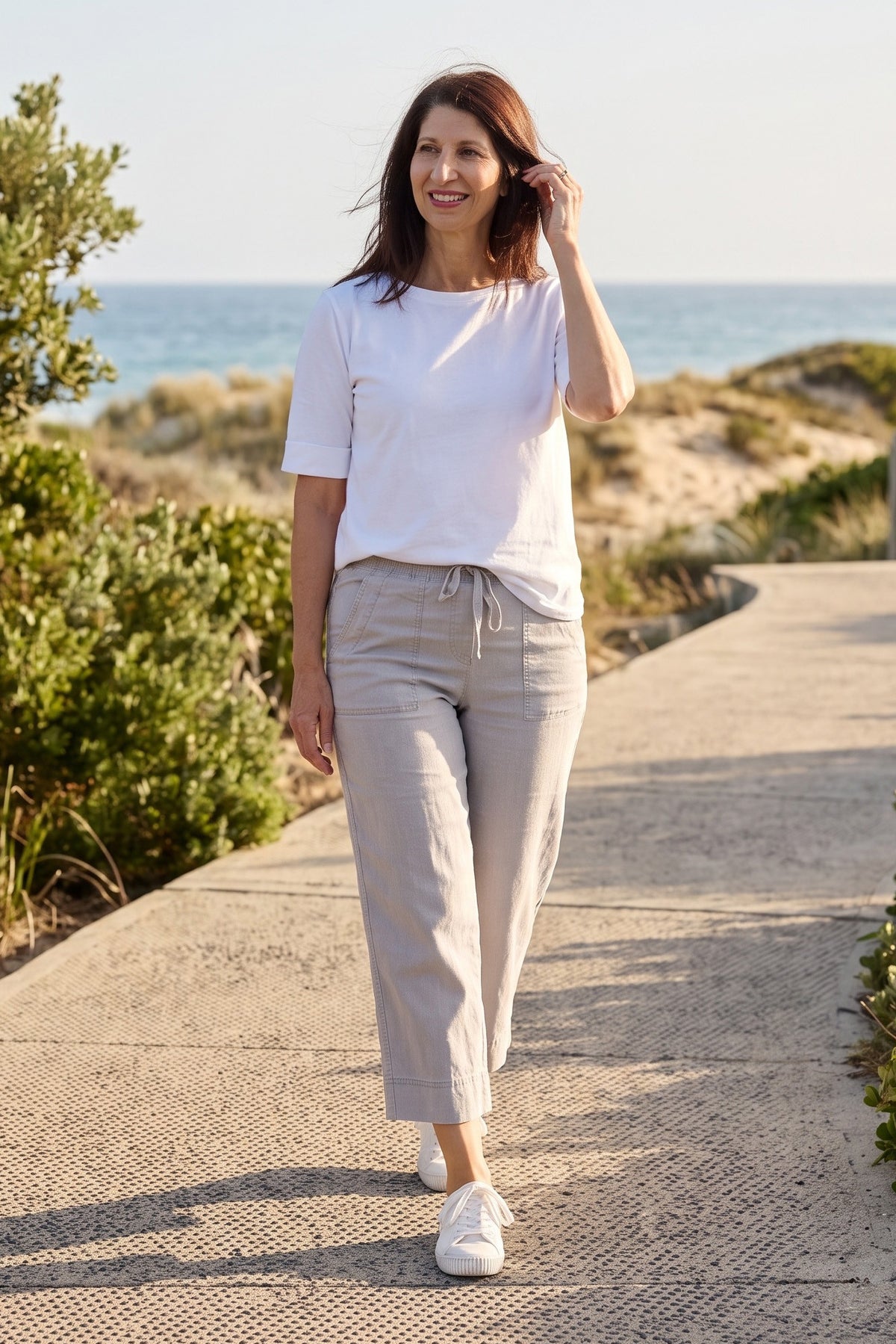 washed Drawstring Pant | Natural