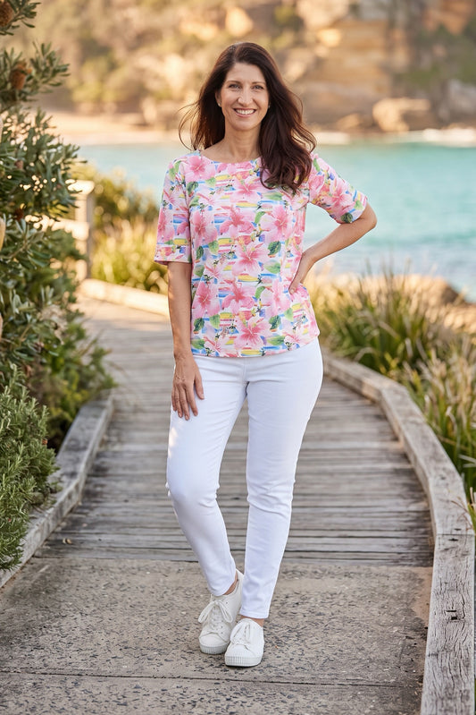 S/S Floral Tee
