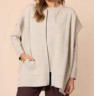 Elena Zip Cardigan  | Natural