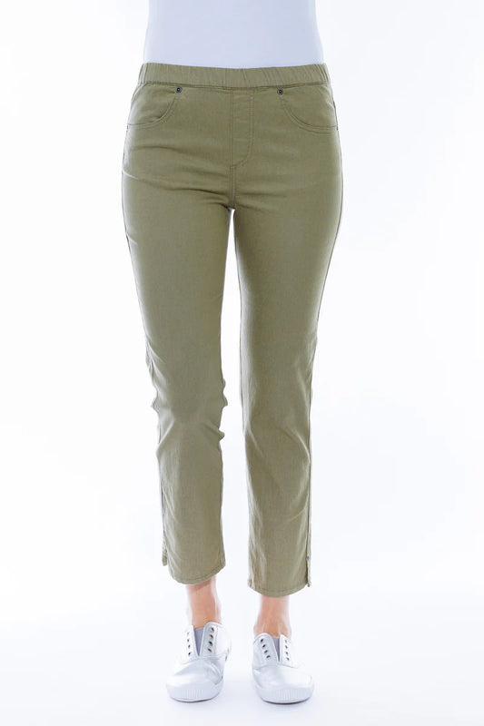Stretch Pull-On 7/8 Jean |Khaki