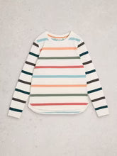 Clara Long Sleeve Stripe Tee | Ivory Multi