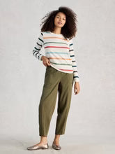 Clara Long Sleeve Stripe Tee | Ivory Multi