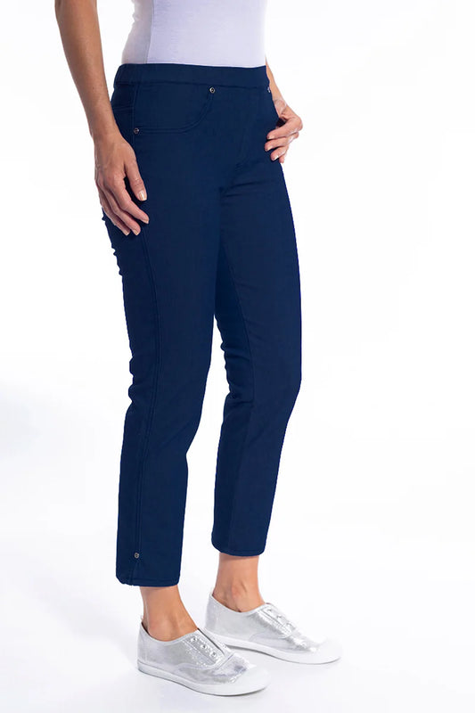 Stretch Pull-On 7/8 Jean   Ink Navy