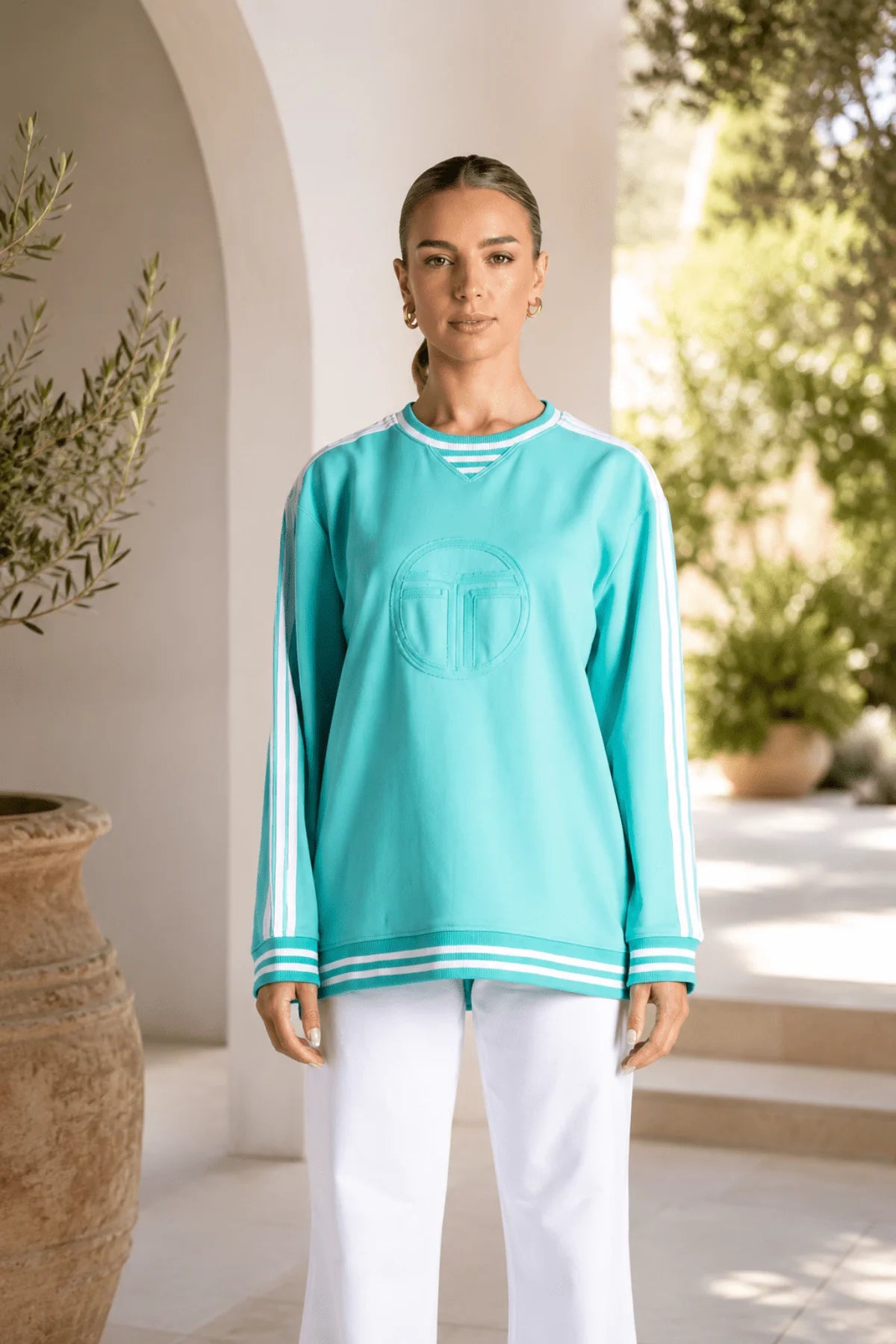 Mia Logo Sweat | Lagoon
