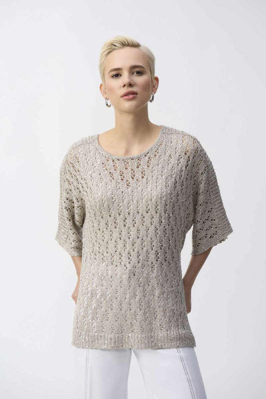 Pointelle Sweater | Champagne